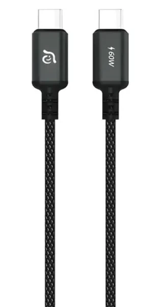 Adam Elements CASA S120 černá / Kabel / USB-C - USB-C / 60W / 1,2 m (ACBADS120BK)