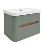 Koupelnová skříňka s umyvadlem SAT Fusion 77,5x53x45 cm eukalyptově zelená mat SATFUSION280EZU SATFUSION280EZU