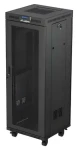 Lanberg Rack 32U/600x600 černá / Stojanový rozvaděč / 19" / Flat pack / Perforované dveře / LCD (FF01-6632-23BL)