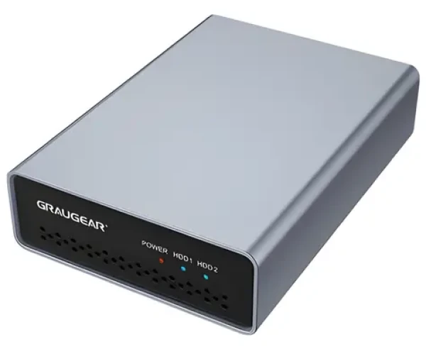 GrauGear / Externí RAID pouzdro / 2x 2,5" HDD/SSD / USB-C 3.2 Gen 2 / RAID 0,1 (G-25RD2-AC-10G)
