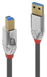 Lindy Cromo Line USB 3.0 A-B šedá / USB kabel / USB-A / USB-B / 5 Gbit/s / 0,5 m (36660)