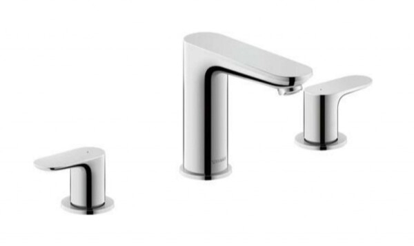 DURAVIT - Wave Umyvadlová baterie s výpustí Push-Open, 3-otvorová instalace, chrom WA1060005010