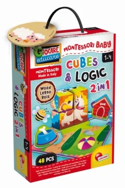Liscianigioch Montessori Dřevěné kostky a logic