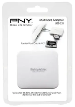 PNY All in One / Čtečka paměťových karet / USB 2.0 / bílá (AXP724)