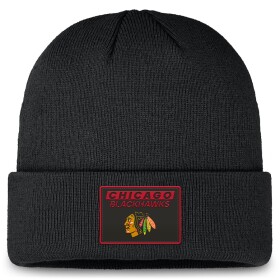 Fanatics Pánská zimní čepice Chicago Blackhawks NHL Authentic Pro Cuffed Knit Hat - Black