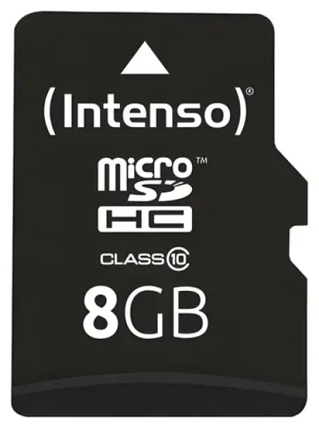 Intenso microSDHC 8GB / Paměťová karta / Class 10 / SD adaptér / 20 MB/s (3413460)