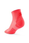 CEP dámské kotníkové běžecké kompresní ponožky ULTRALIGHT 4.0 - neon coral/red Velikost: IV (EUR 40-43)