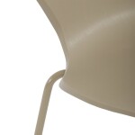 Židle jídelní, cappucino plast, čtyřnohá kovová podnož