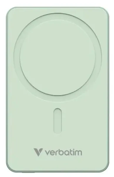 Verbatim Charge 'n' Go Essentials Magnetická bezdrátová powerbanka 10000mAh zelená / USB-C / MagSafe / 15-20W (32228)