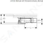 GEBERIT - Setaplano Sprchová odpadní souprava se 4 nožičkami, pro sprchovou vaničku Setaplano, výška vodního uzávěru 50 mm 154.010.00.1