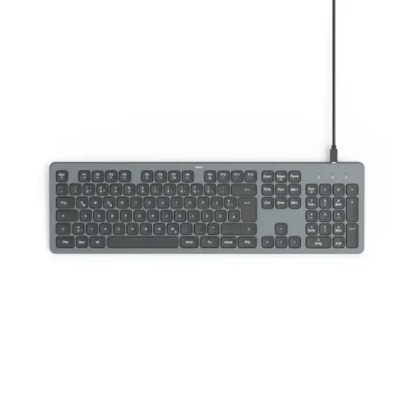 Hama CK-400 černá / Kancelářská klávesnice / podsvícená / USB-A/C / CZ/SK Layout (173058)