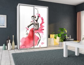 FRONTI Šatní skříň PENELOPA 155 Flamenco 6880