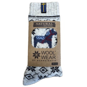WOOLWEAR of Scandinavia Vlněné ponožky Blue Dalahest no. 119 43/46, modrá barva, textil