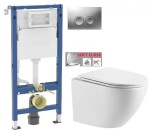 GEBERIT DuofixBasic s matným tlačítkem DELTA21 + WC INVENA LIMNOS WITH SOFT, včetně soft/close sedátka 458.103.00.2 21MA LI1