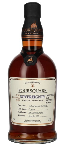 Foursquare SOVEREIGNTY Single Blended Rum 14yo 0,7L, 62%