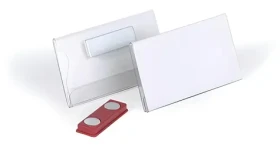 Durable transparentní / Jmenovka s magnetem / 40x75 mm / PVC / 25 ks (811619)