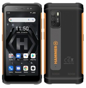 MyPhone Hammer Iron 4 oranžová / 5.5" / IPS / Quad Core 2 GHz / 4GB RAM / 32GB / 13+0.3 Mpx + 5 Mpx / Android 12 (TELMYAHIRON4LOR)