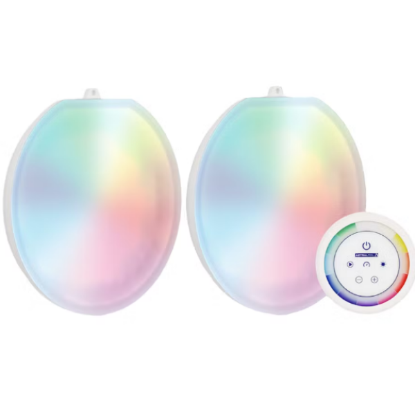 Astralpool LED lampa LumiPlus Flexi Plug&Play, 12 V AC, RGB barevné světlo, sada: 2 ks lampa + 1 dálkový ovladač, VÝPRODEJ