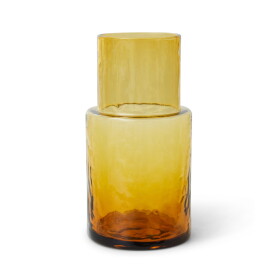 HK living Karafa Tube Amber 800 ml, oranžová barva, sklo
