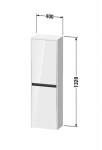 DURAVIT - Ketho.2 Skříňka 132x40x24 cm, 2 dvířka, panty vpravo, matná bílá K21319R18180000