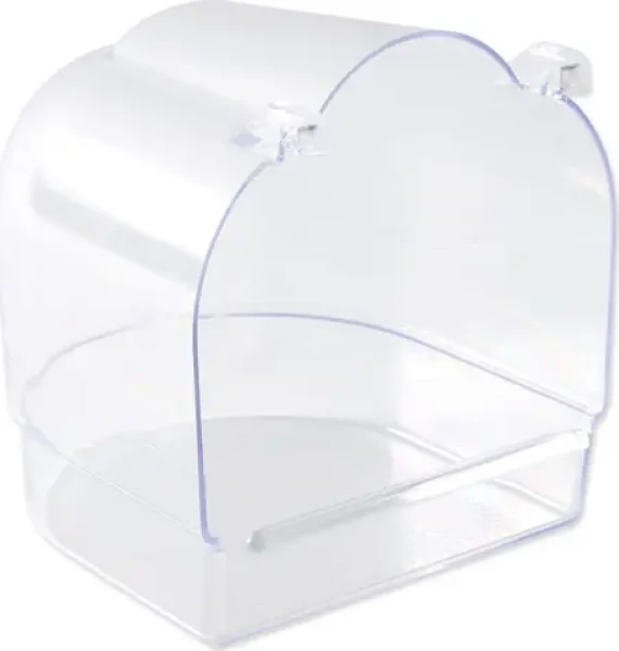 TRIXIE Koupelna pro ptáky půlkruhová / Koupelna pro ptáky / transparentní / 13 x 15 x 14 cm (G12-5402)
