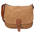 Trendy dámská koženková crossbody kabelka Ulipa, béžová