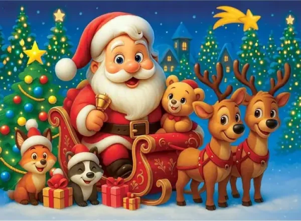 WOODEN CITY Dřevěné puzzle Santa Claus