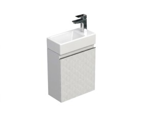 Koupelnová skříňka s umyvadlem SAT Cube Way 3D 40x47,5x20 cm bílá mat CUBE3D40DPB CUBE3D40DPB