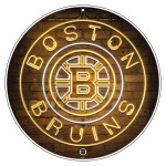 Mustang Cedule Boston Bruins NHL 22" Round Neon De