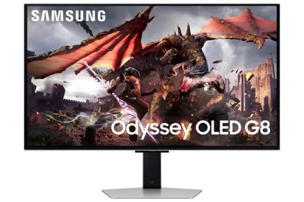 32" SAMSUNG Odyssey G8 G80SD stříbrná / OLED / 3840x2160 / 16:9 / 0.03ms / 1000000:1 / 250cd-m2 / HDMI + DP / VESA (LS32DG802SUXDU)