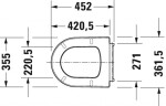 DURAVIT - ME by Starck WC sedátko, softclose, bílá 0020090000