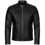 Pánská Kožená Bunda Gentle Brixton Černá Velikost: