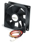 StarTech tichý ventilátor 80 mm černý / Ventilátor / 80x80x25 mm / -10 až 80 °C / plast (FAN8X25TX3L)