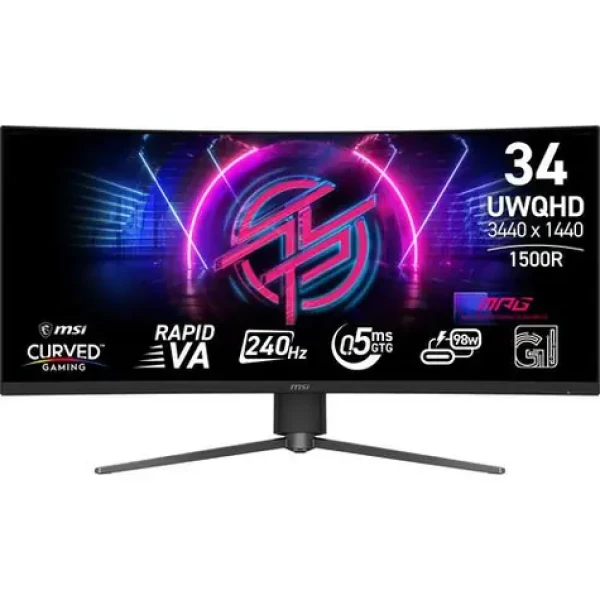 34" MSI MPG 346CQRF X24 černá / VA / 3440x1440 / 21:9 / 4000:1 / 400cd-m2 / DP + HDMI + USB-C / VESA (MPG 346CQRF)