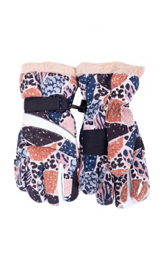 Lyžařské rukavice YOCLUB REN-0257K béžová 20 cm