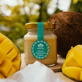 Včelařství Domovina Mango s kokosem v medu Hmotnost: 170 g