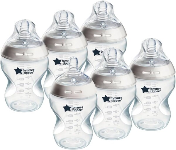 Tommee Tippee Kojenecká láhev Natural Start - 6ks, 260ml, transparentní, 0m+
