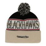 Mitchell & Ness Pánská zimní čepice Chicago Blackhawks NHL Classic Pom Knit