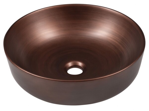 SAPHO - PRIORI keramické umyvadlo na desku, Ø 41,5cm, měď PI040