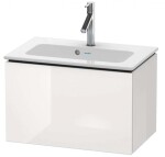 DURAVIT - L-Cube Umyvadlová skříňka Compact, 40x62x39 cm, 1 zásuvka, lesklá bílá LC615602222