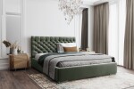 FRONTI Postel MODEL 03 140x200 olivově zelená - MAGIC VELVET 2295