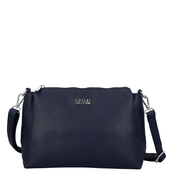 Trendy dámská koženková crossbody kabelka Denissa, tmavě modrá