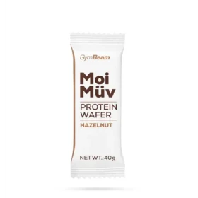 MoiMüv Protein Wafer - GymBeam (jahoda, 16 x 40 g) (69694-8-16x40g-strawberry)