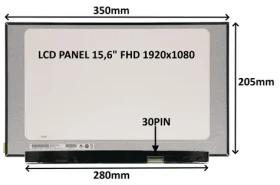 15,6" SIL LCD panel FHD IPS matný (77021571) / Náhradní díl / 30 PIN / bez úchytů / LED (77021571)