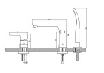 INVENA - 3-otvorová vanová baterie SIROS chrom BW-90-S01-A