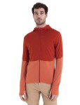 ICEBREAKER Mens Merino 200 Realfleece™ Descender LS Zip Hoodie, Molten/Ember/Cb velikost: M