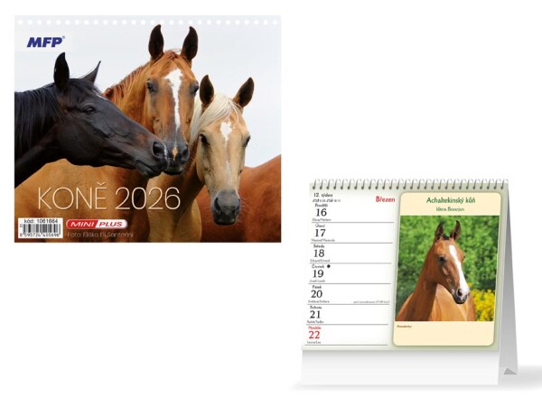 Stolní kalendář mini 2026 MFP - Koně