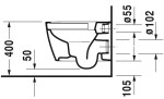 DURAVIT - ME by Starck Závěsné WC, Rimless, bílá 2530090000