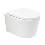 Wc s prkénkem softclose závěsné SAT Brevis bílé vírové SATBRE010RTORP SATBRE010RTORP