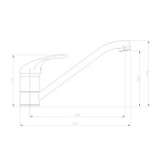 INVENA - Baterie dřezová MITRIS černá BZ-79-004-A